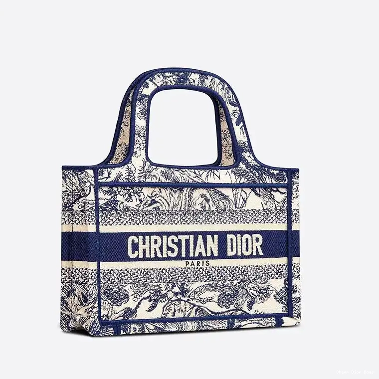 Cheap Cheap Canvas Motif Book De Tote Dior Toile Mini Jouy Blue 0224